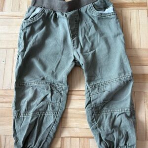Kids Olive Green Cargo Pants